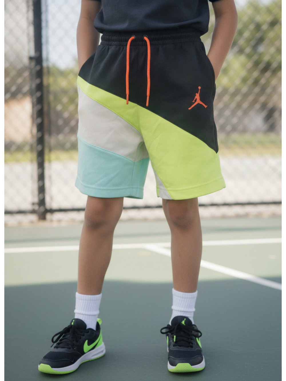 Jordan Boys Colorblock Athletic Shorts Size M 10-12 Years